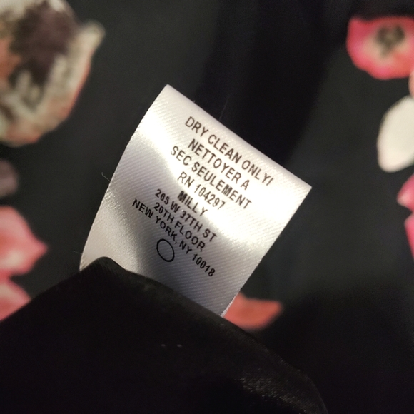 Milly - Black and Pink Floral Occasion Dress - Size 4 - Picture 13 of 13